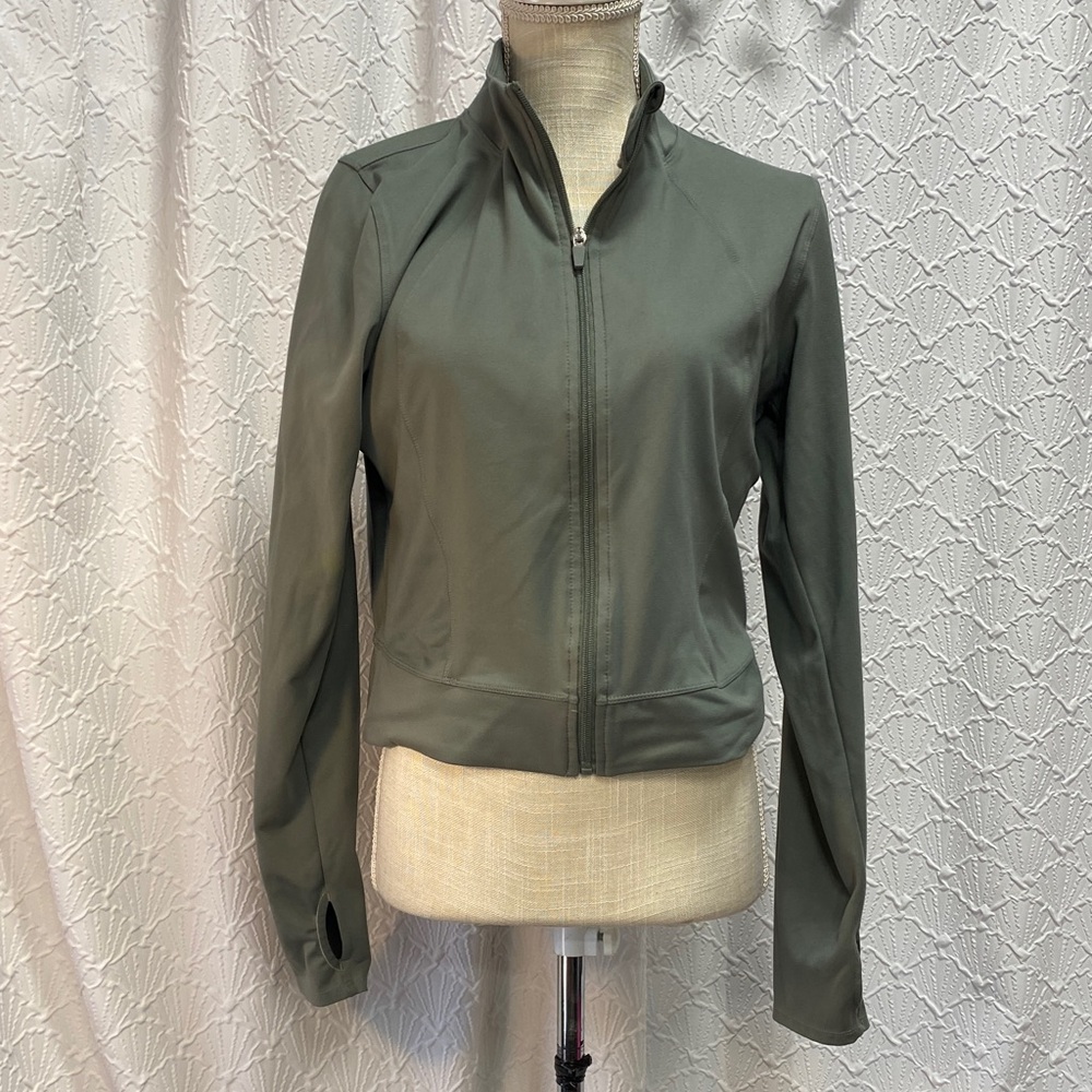 90 Degree By Reflex size‎ large Sage Utility Jacket workout running dance yoga